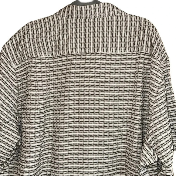 Tommy Bahama Geovanni Geo Silk Short Sleeve Button Down Shirt Size XXL - Picture 6 of 10